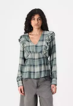 Блуза VMCAMILLO CHECK V NECK Vero Moda, мультиколор