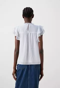 Блуза Vmsun Dobby Vero Moda, ярко-белая