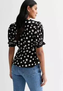 Блузка Abstract Spot New Look, черный