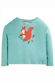 Блузка Bethany с аппликацией Frugi, зеленый