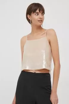 Блузка Calvin Klein Jeans, бежевый