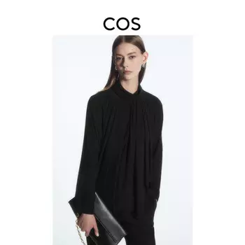 Блузка Cos драпированная, черный