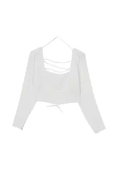 Блузка Crop Con Stringhe Calliope, белый