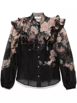 Блузка Crush ZIMMERMANN, черный