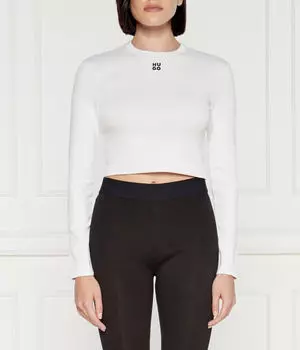 Блузка Дафиломена Cropped Fit Hugo, белый