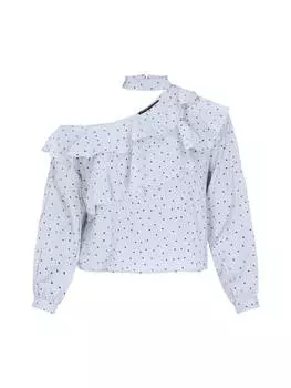 Блузка faina, цвет blue black