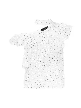 Блузка faina, цвет offwhite black