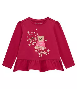 Блузка Guess Regular Fit, розовый