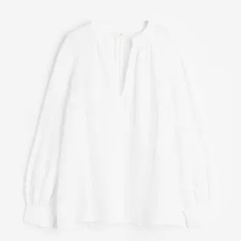 Блузка H&amp;M Double-weave, белый