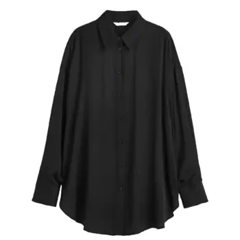 Блузка H&amp;M Oversized, черный