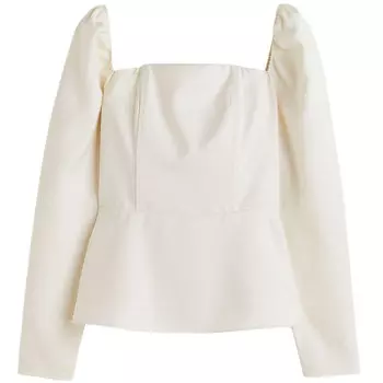 Блузка H&amp;M Peplum, белый