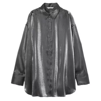 Блузка H&amp;M Shimmery, темно-серый