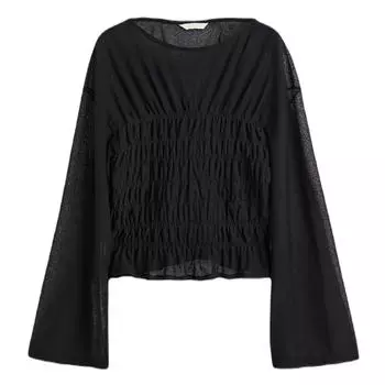 Блузка H&amp;M Smocked, черный