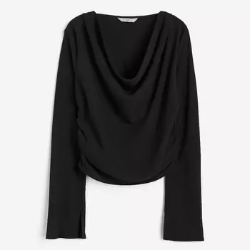 Блузка H&M Cowl-neck, черный