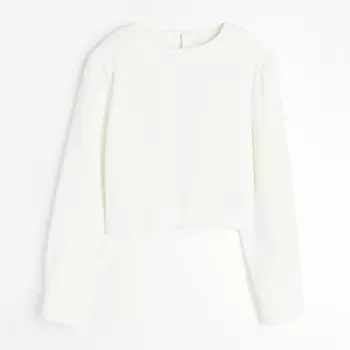 Блузка H&M Shoulder-pad, белый