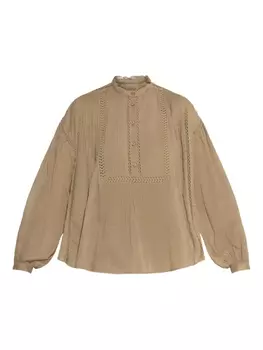 Блузка из хлопка ISABEL MARANT, коричневый