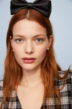 Блузка из крепа с пышными рукавами H&M, черный