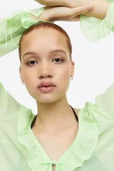 Блузка из крепа с рюшами H&M