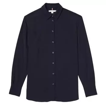 Блузка из крепа Tommy Hilfiger Accent Stripe, черный
