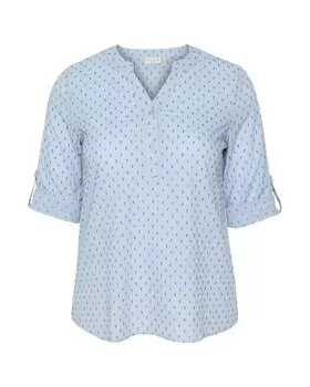 Блузка KAFFE CURVE Blouse Solo, синий