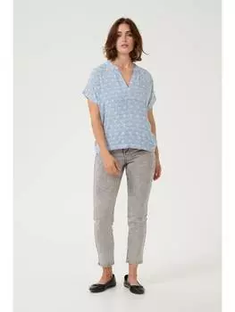 Блузка Kaffe, цвет blue/moonstruck print