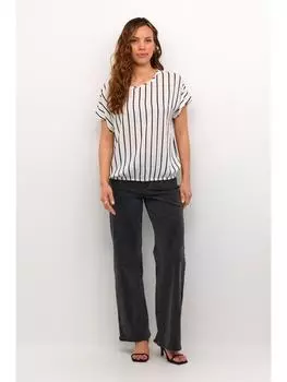 Блузка Kaffe, цвет chalk/black stripe