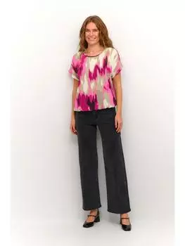 Блузка Kaffe, цвет pink abstract print