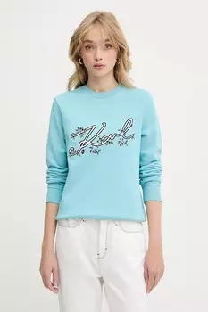 Блузка Karl Lagerfeld, бирюзовый