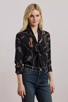 Блузка Lauren Ralph Lauren, темно-синий