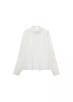 Блузка MANGO Nabiu, цвет mottled white