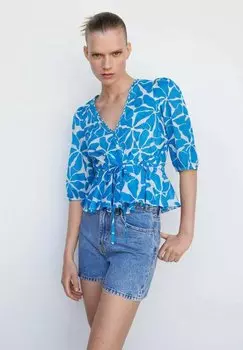 Блузка Mango, синий