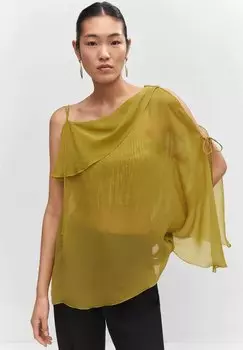 Блузка Mango, зеленый