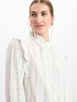 Блузка Marie Lund, цвет ecru blau