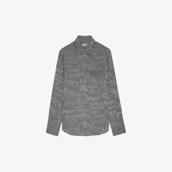 Блузка Morning с текстовым принтом Zadig&Voltaire, цвет gris moyen