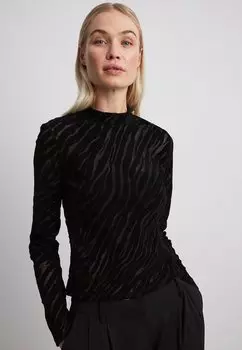 Блузка NA-KD, цвет black print