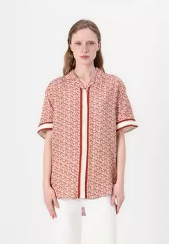 Блузка на пуговицах Lacoste, коричневый