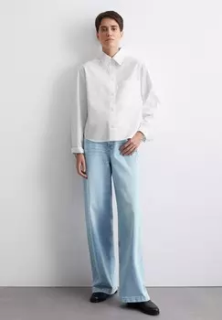 Блузка на пуговицах LANGARM CROPPED PREMIUM Marc O'Polo, белый