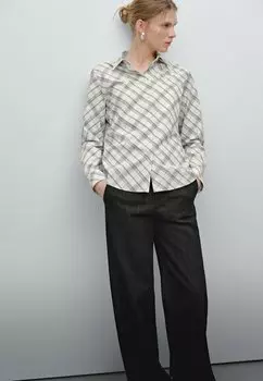 Блузка на пуговицах Massimo Dutti, белый