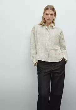 Блузка на пуговицах Massimo Dutti, белый