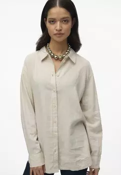 Блузка на пуговицах Vero Moda, песочный