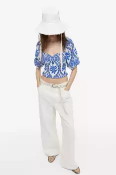 Блузка на резинках H&M, белый