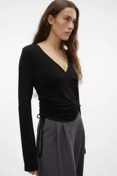 Блузка на шнуровке Vero Moda, черный