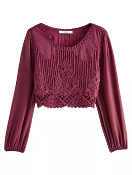 Блузка Next Blouse, бордовый