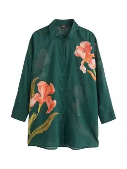 Блузка Next, цвет Kiwi/Dark green