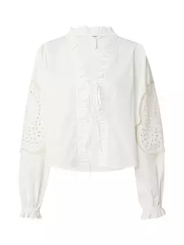 Блузка OBJECT Blouse OBJBRODERA, белый