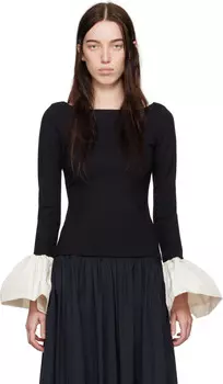 Блузка Paige Black & Off-White Staud