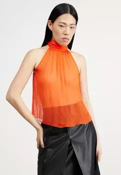 Блузка Patrizia Pepe ТОП-РУБАШКА, цвет intense orange