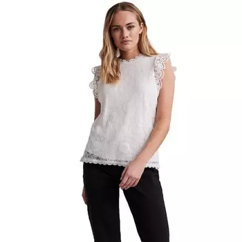 Блузка Pieces Olline Lace, синий