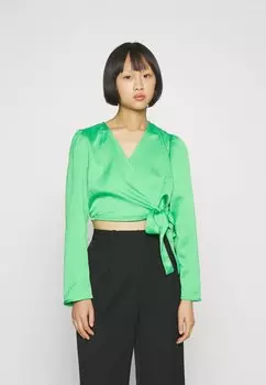Блузка Pieces Petite PCSENA WRAP, цвет fern green