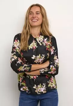 Блузка-рубашка POLLIE Kaffe, цвет black stencil flower print